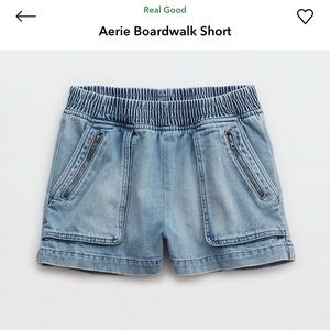Aerie Boardwalk Denim blue shorts